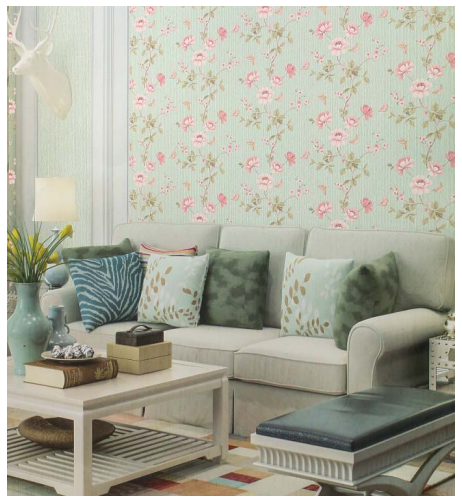 2017 Flower cartoon picture waterproof pvc vinyl wallpaper for home room decoration